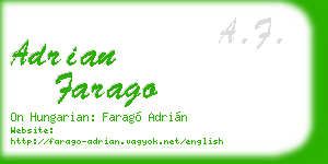adrian farago business card